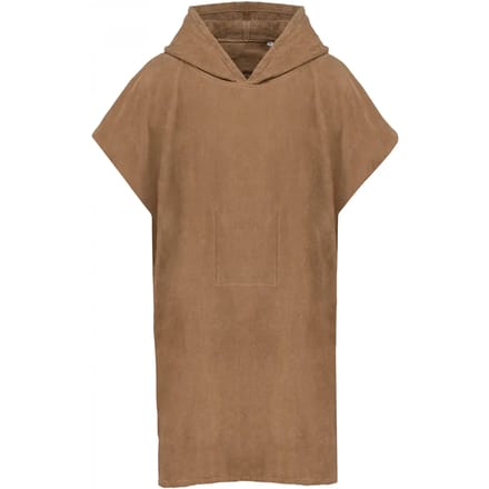 PROACT® Kinderponcho met capuchon van badstof PA582 - Camel - 10/14 years (10/14 ans)