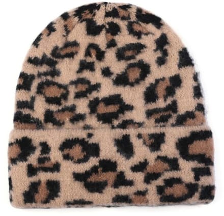 Luipaard winter muts- Camel