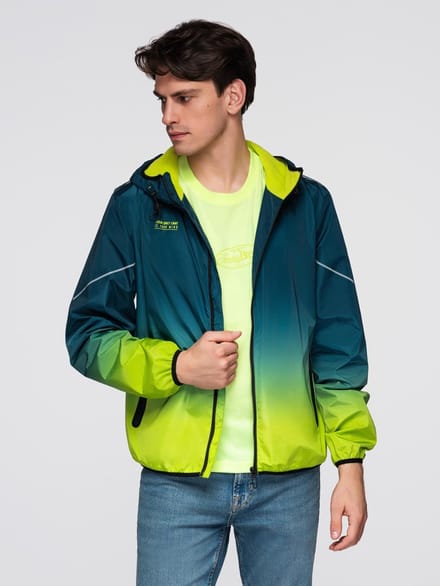OMBRE Jas - Regular Fit - Rits Limoengroen M