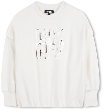 Dkny D62615 Sweatshirt Wit 8 Years Meisje