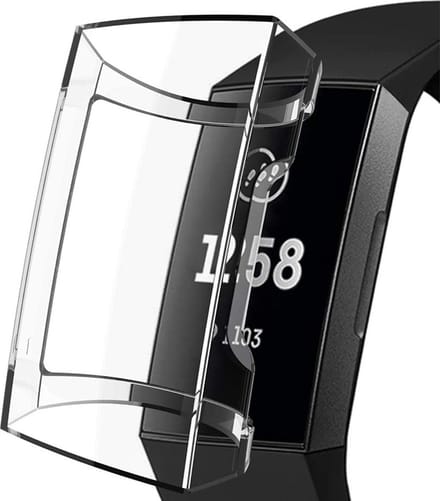 Screenprotector + Hoesje geschikt voor Fitbit Charge 4 - Transparant Volledige Bescherming