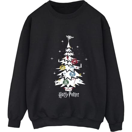 Harry Potter Dames/Dames Kerstboom Sweatshirt (Zwart)