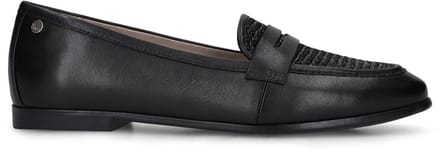 No Stress - Dames - Zwarte leren loafers - Maat 42