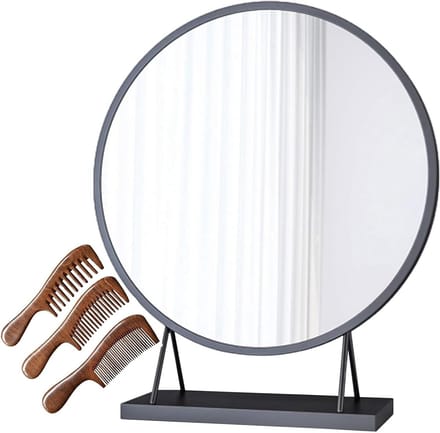 Staande spiegel - Make-up spiegel - Dagelijks gebruik - Stabiele A-vorm - 40 cm - Zwart
