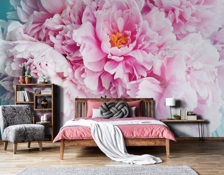 Fotobehang - Bloem - Roze - Groot - Vliesbehang - (368 x 254 cm)