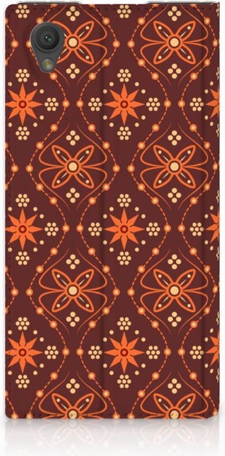 Sony Xperia L1 Hoesje met Magneet Batik Brown