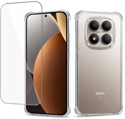 ChiGuard Hoesje + Screenprotector geschikt voor Xiaomi Redmi Note 15 Pro 4G – Gehard Glas – Shockproof Case – Transparant