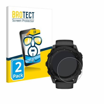 BROTECT - Screenprotector voor Garmin Tactix 8 Solar (51 mm) - Folie Beschermfolie transparant 2 Stuks