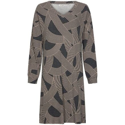Pastunette Premium - Nachthemd - Balance - Viscose/Polyester - Zwart/Beige - Maat 48