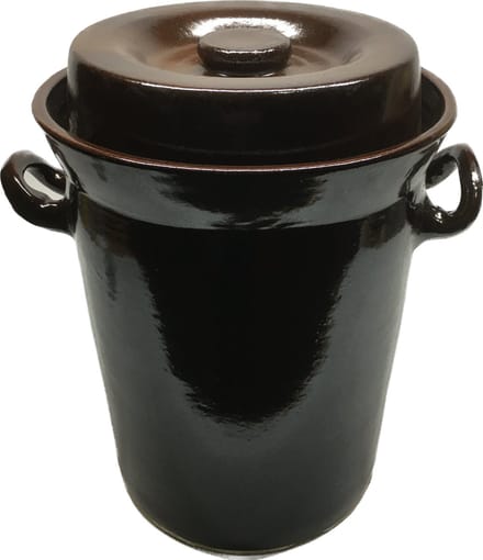 Zuurkoolpot - Fermentatiepot - Zuurkoolvat (bruin/klassiek) 15 liter