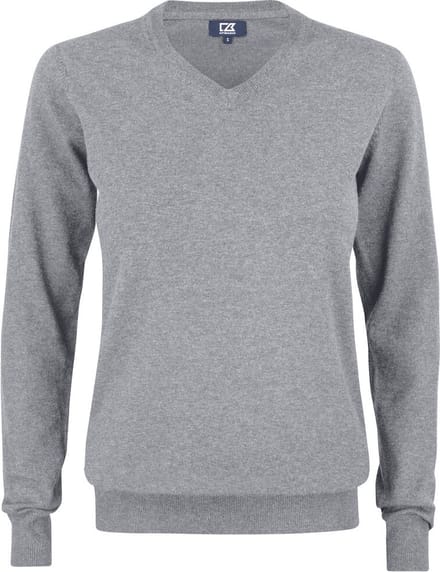 Cutter & Buck Oakville V-neck Dames 355419 - Grijs Melange - M