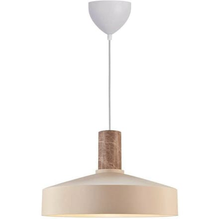 Nordlux Hanglamp Elvas, beige, Ø 37 cm, metaal/marmer