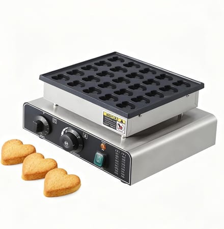 Mini Pannenkoekenmaker - Dorayaki Maker - Thuis Ontbijten - 25 stuks tegelijk - 45mm per stuk - Hartvorm