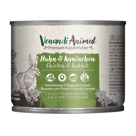 Venandi Animal 6 x 200 g - Kip & Konijn