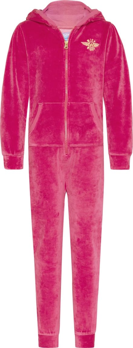 Wick Wings - Velvet Onesie - Raspberry kleur - Maat 110-116
