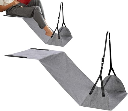 Voetenhangmat - Beensteun - Reiscomfort - Verstelbaar - 100 x 45 cm - Zwart
