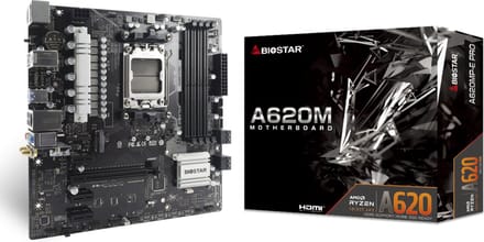 BIOSTAR A620MP-E PRO Moederbord - AMD A620 - AMD AM5 - DDR5 RAM - Micro-ATX