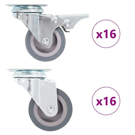 vidaXL - 32 - st - Zwenkwielen - 50 - mm