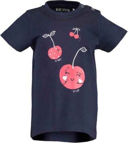 Blue Seven Shirt 'Cherry Lady' Donkerblauw Maat 80