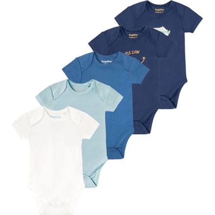 LUPILU 5 babyrompers (Marine/blauw/wit, 62/68)