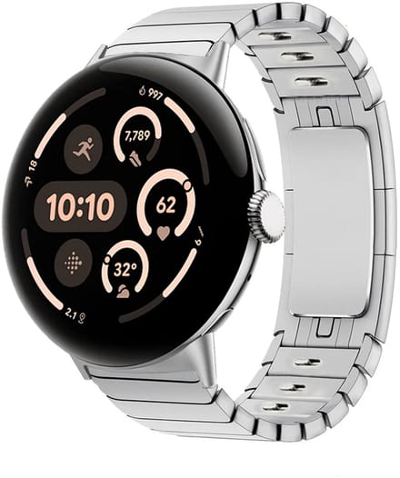 Strap-it Premium metalen bandje geschikt voor Google Pixel Watch 5 (45 mm) / 4 (45 mm) / 3 (45 mm)
