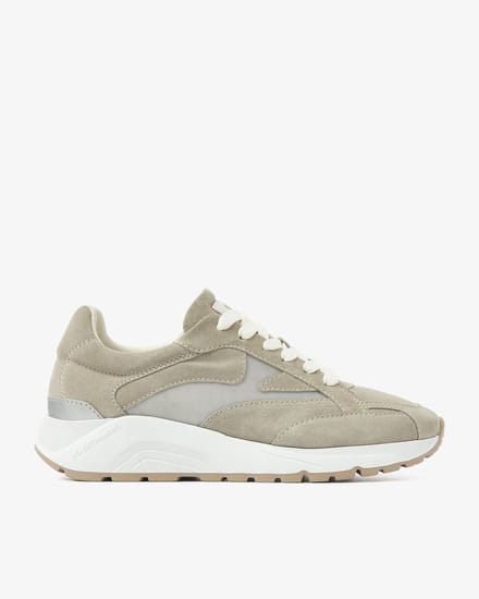 VIA VAI Owen Benson Sneakers Heren - Mesh,Su�de - Beige