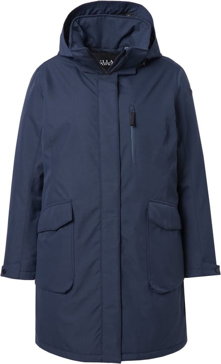 Ulla Popken - Dames - HYPRAR outdoorparka waterdicht capuchon gevoerd - Marine - Maat 42+