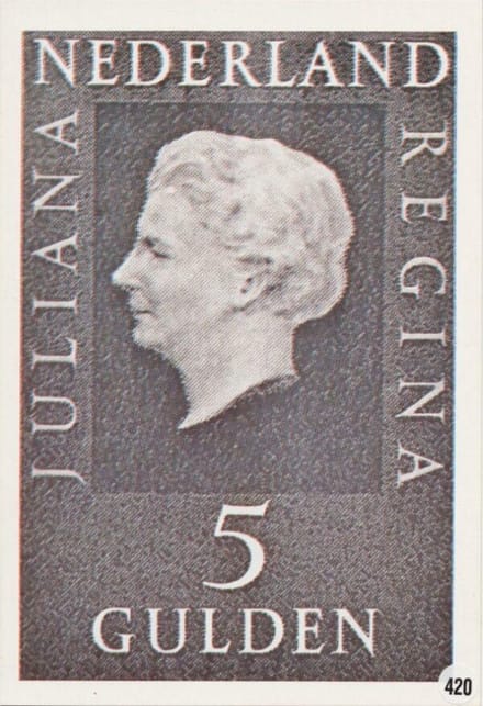Briefkaart met afbeelding Juliana Regina postzegel