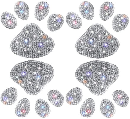Dailygoody - Kristallen Auto Decoratie - Bling Poot Print