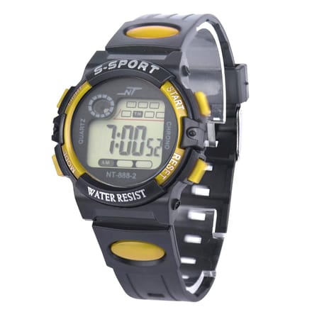 Fako Bijoux® - Kinderhorloge - LCD Sport Mini - Geel