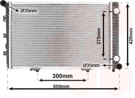 Van Wezel - RADIATOR VOOR MERCEDES BENZ 190 W201 1982-1993 2015002003