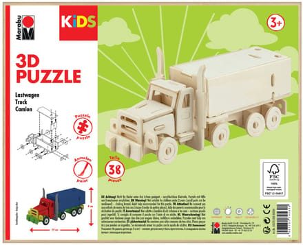 Marabu 0317000000004 puzzel 3D-puzzel 38 stuk(s) Voertuigen