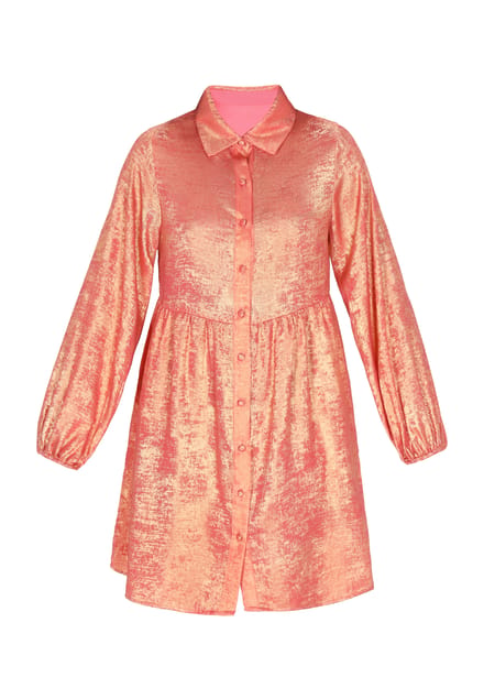 Faina jurk vrouwen roze metaal