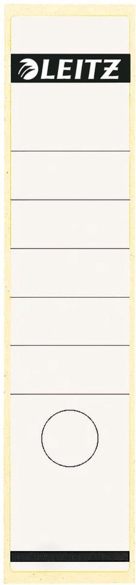 Rugetiket leitz 62x285mm zelfkl wit | 10 stuks