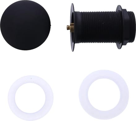 Badplaats Afvoerplug Mat Zwart - Pop up Plug voor Wastafel zonder Overloop
