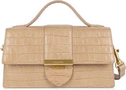 Schoudertas Ily - Handtas Dames - Dagelijks Gebruik - Croco Textuur - 24 x 7 x 13 cm - Blauw