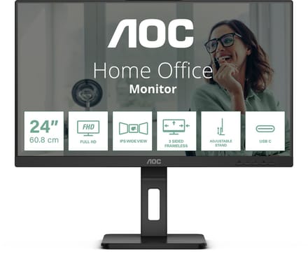 24" AOC Pro-line 24P3CV - 1920x1080 (FHD) - 75Hz - IPS - 65W USB-C - KVM switch