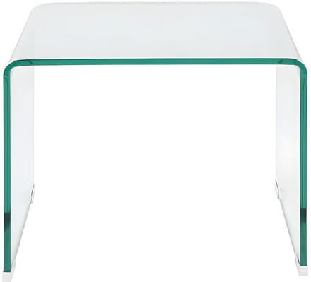 Vente-unique Nachtkastje SUZANA - Gebogen gehard glas