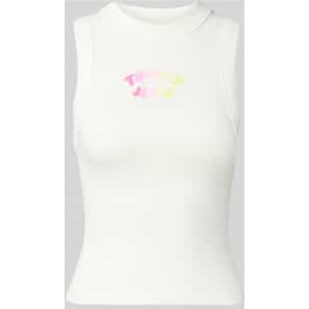 slim fit top van katoenmix