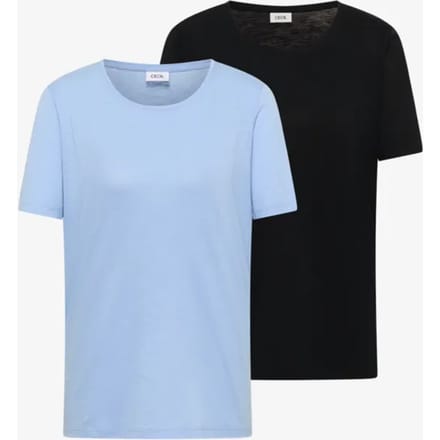 Basic Shirt met ronde hals in een 2-pack
