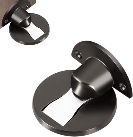 Magnetische Deurstopper - Deurvanger - Deuren Open Houden - Zonder Boren - 6 cm - Grijs