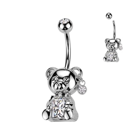 Piercing hug beertje - zilver - LMPiercings