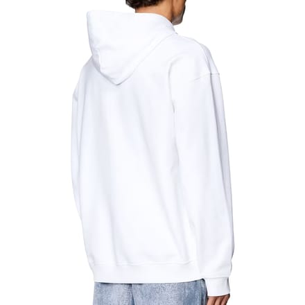Diesel dubbel vernietigd logo witte hoodie