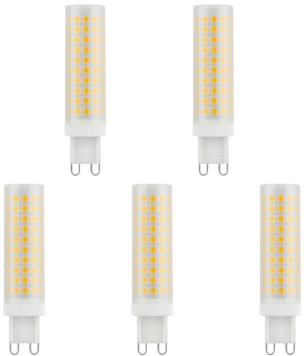 SPL G9 LED Lamp 6W Dimbaar - Warm Wit - 650lm - LED Buislamp T18 - Mat - 5 Stuks - 2700K - 230 Volt