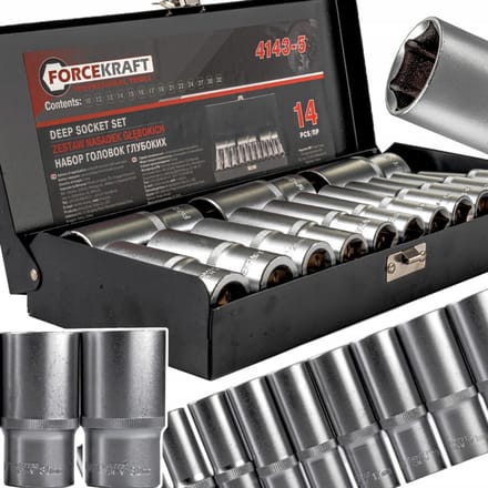 Forcekraft - Dopsleutelset - 1/2" - 14 Stuks - 6-kant