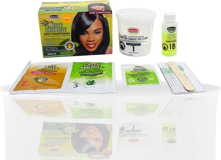 AFRICAN PRIDE - OLIVE MIRACLE - RELAXER KIT REGULAR