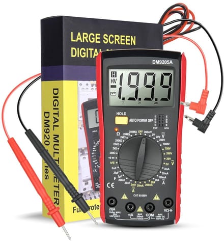 Digitale Multimeter met 2000 Counts - True RMS, Auto-Ranging voor Spanning, Stroom en Weerstand