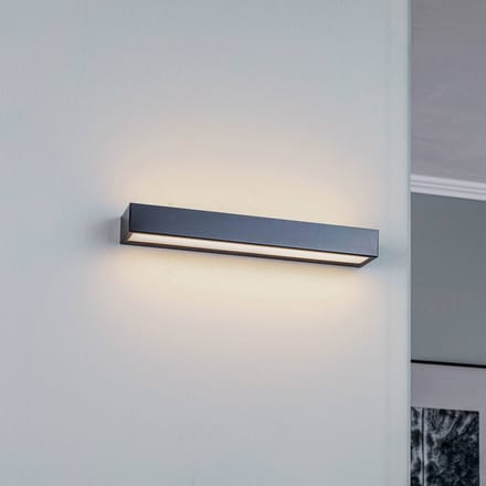 MCJ LED wandlamp Mera, breedte 40cm, zwart, 4000K