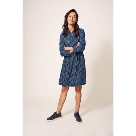 White Stuff Everly Jersey Shirt Dress Black Multi Größe: 14 REGULAR | Blusenkleider Outlet | Damen | Schwarz