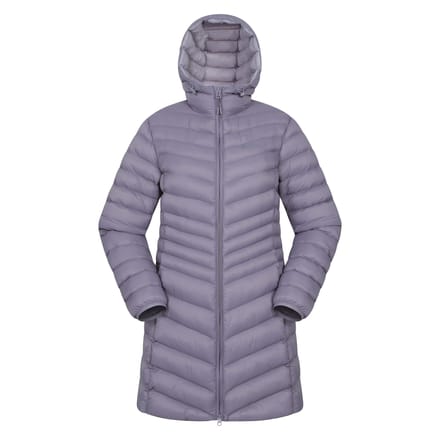 Mountain Warehouse Dames/Dames Florence lange gewatteerde jas (Donker paars)